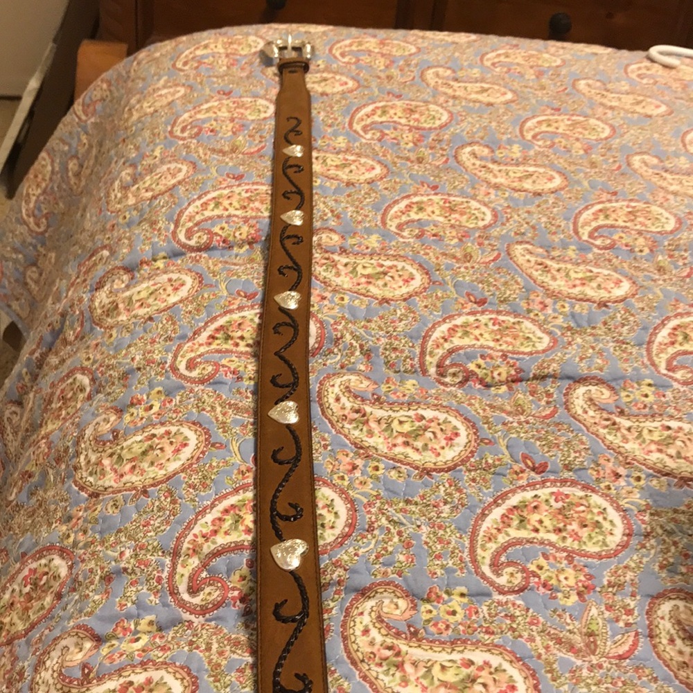 Western Belt with silver hearts